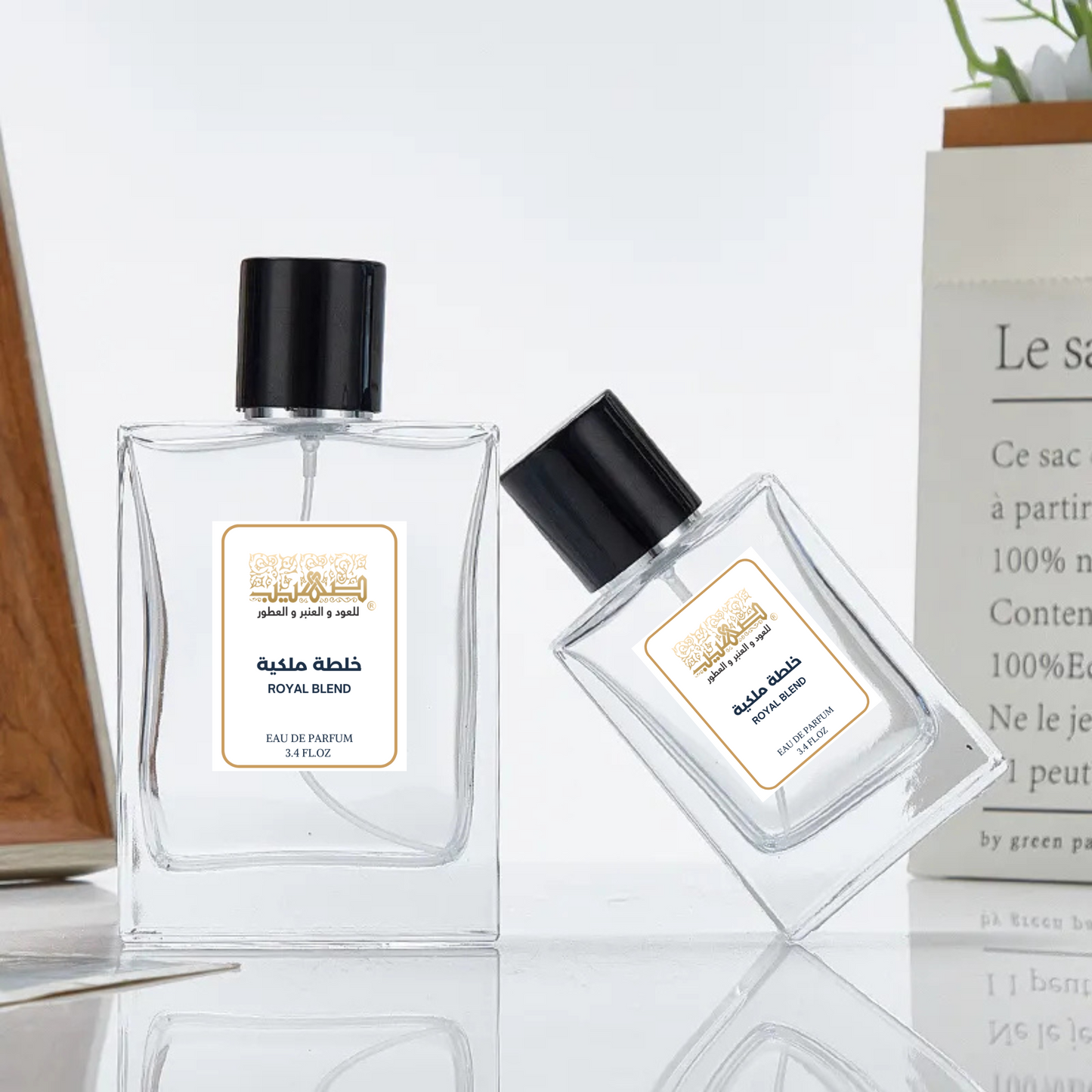 خلطة ملكيةخلطة ملكية من صهيب هو عطر فاخر تم تصميمه بمزيج متناغم من المكونات الفاخرة. تبدأ الخلطة بـ الزعفران والياسمين، مما يمنح افتتاحية دافئة وزهرية. وتكشف الطبقة الوسطى عن عود ومسكصهيب للعود